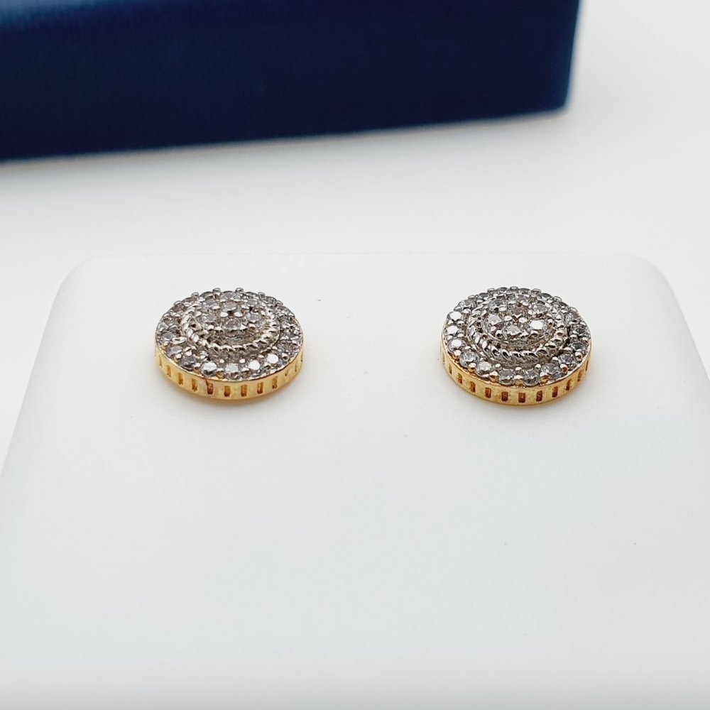 14K Gold Plated Cubic Zircon Earrings, INUS1BR143 - Picture 8 of 9